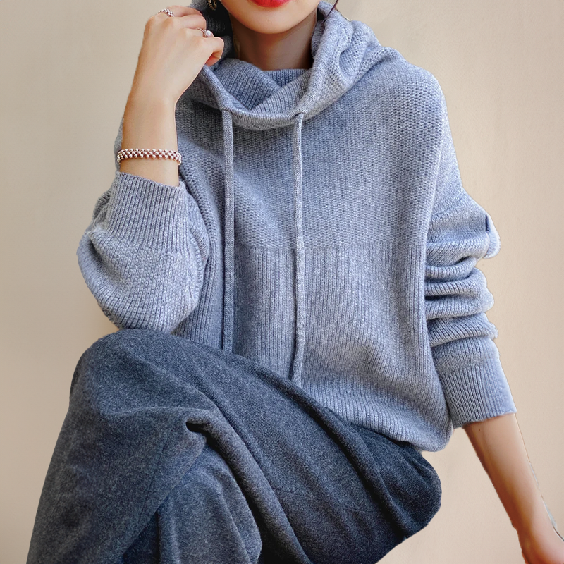 Merino Wool Women's Roll Neck Sweater - Lena
