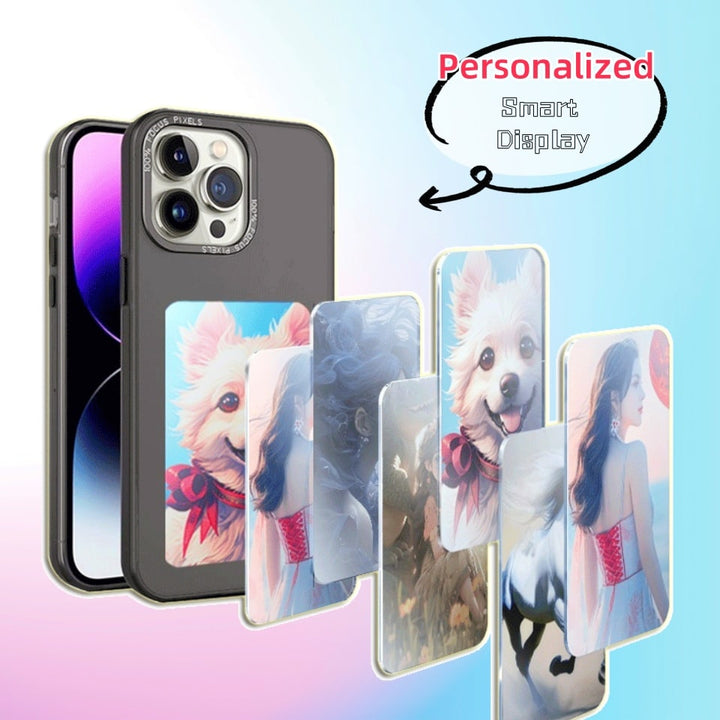 E-Ink Phone Case with Strap and Wallet Slot for Iphone 14 Pro Max Battery-Free Smart Display Cover