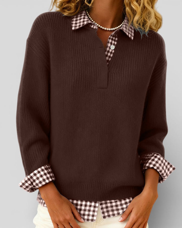 Smart Knitted V-Neck Sweater