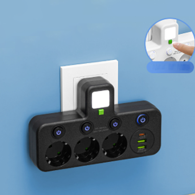 Power Strip with USB and Switches | Multi-Outlet Surge Protector 2500 W