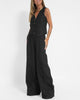 Linen 2-Piece Set with Wide-Leg Pants and Waistcoat – Alma