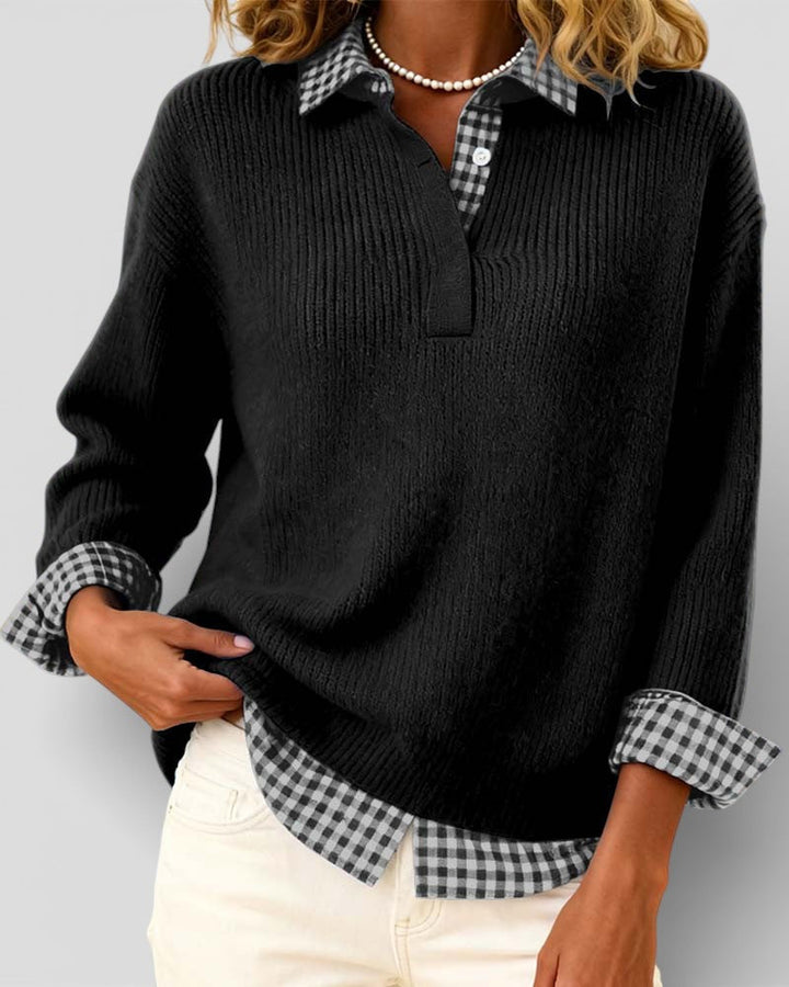 Smart Knitted V-Neck Sweater
