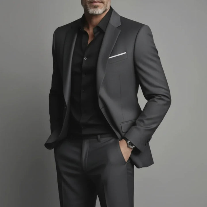 Men's Slim Fit Suit Set - Business-Casual Blazer and Pants