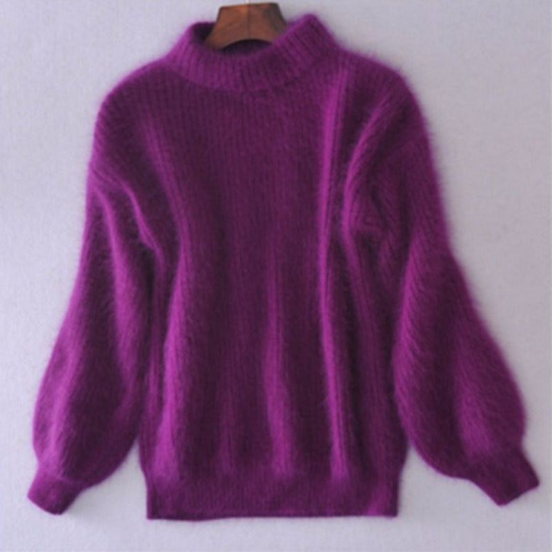 Mohair-Blend Turtleneck Sweater