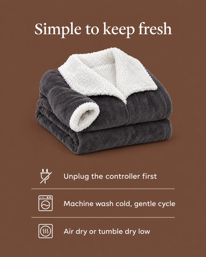Wearable Heated Blanket Robe with Sleeves and Foot Pocket