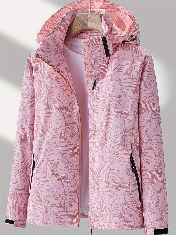 Women's Waterproof and Windproof Jacket with Hood – Casual, Protective for Outdoor Activities