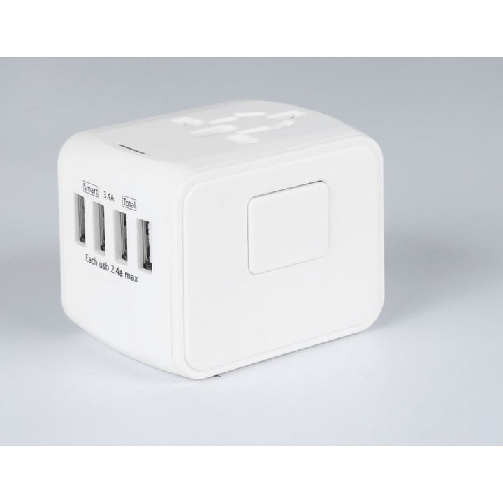Eu Travel Adapter Plug with Universal Sockets USB Ports and International Prongs for Worldwide Use