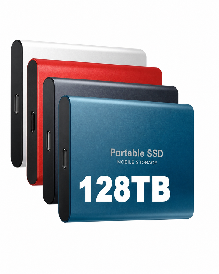 External SSD 128 TB Compact and Fast Portable Drive