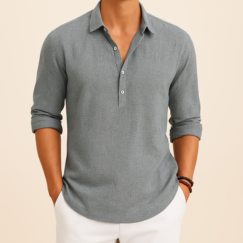 Men’s Loose Long Sleeve Casual Shirt