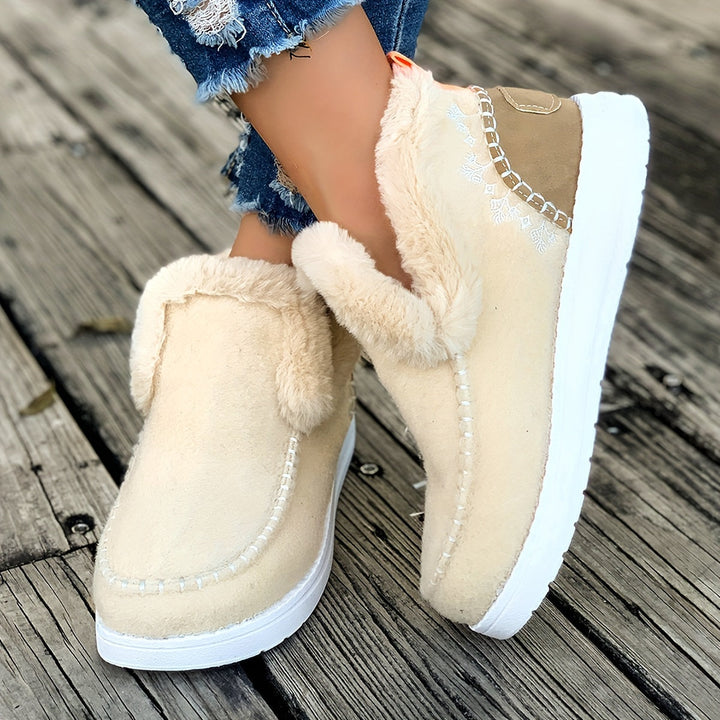 Women's Warm Slippers – Non-Slip, Plush Lining for Home and Winter Use
