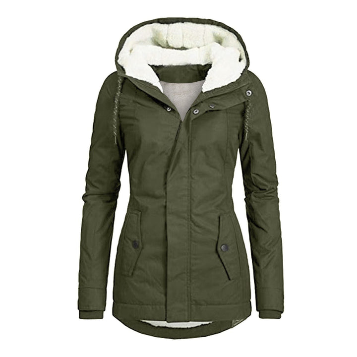 Fleece-Lined Parka with Hood for Women