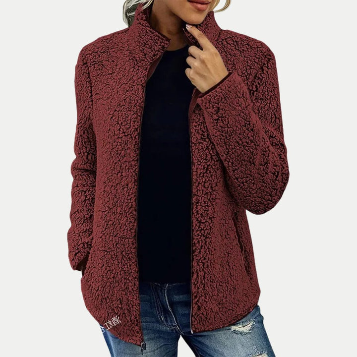 Fleece Jacket with Zip-Up Front for Women