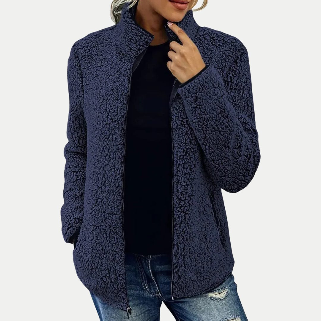 Fleece Jacket with Zip-Up Front for Women
