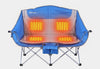 Foldable Double Collapsible Camping Chair with Portable Heated Seat and Rechargeable Battery Pack