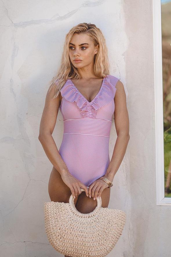 Women's Retro Striped Swimsuit