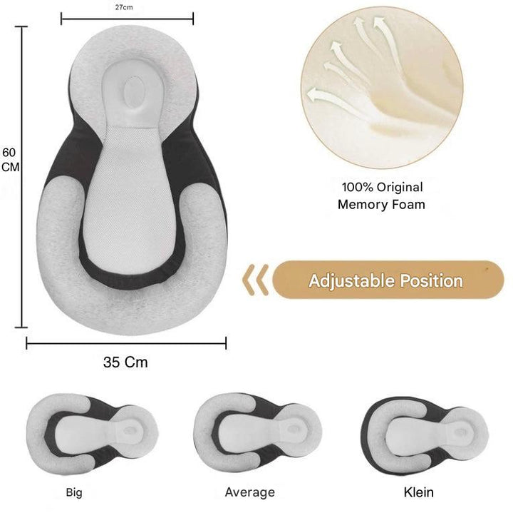 Ergonomic Portable Baby Lounger with Flat Head Prevention Headrest – Schlafcocon