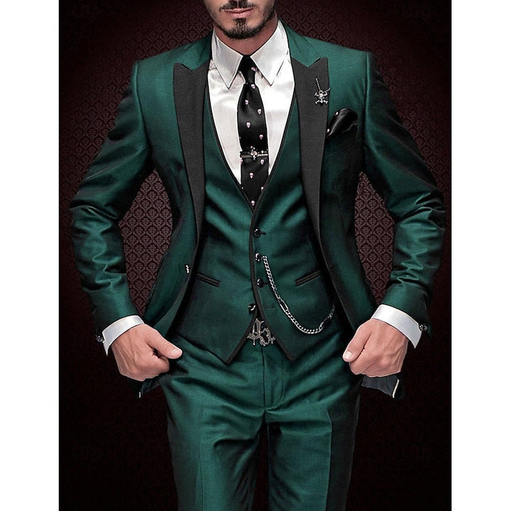 Elegant, tailored three-piece men's suit set for special occasions