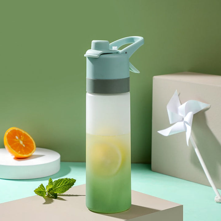 Girls' Misting Water Bottle Reusable Drink with Spray Trigger Flip-Top Cap Insulated