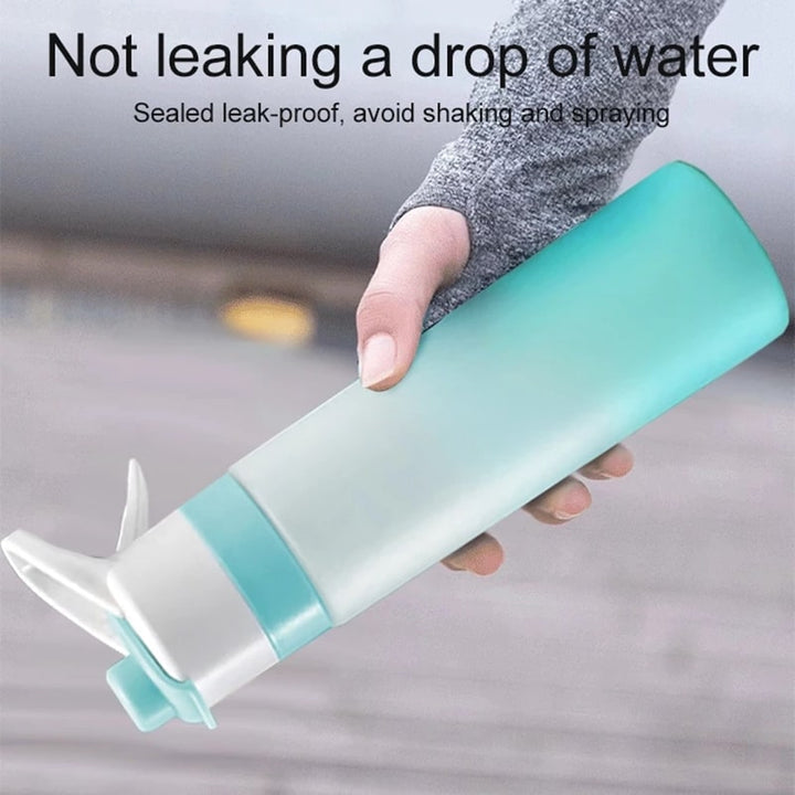 Girls' Misting Water Bottle Reusable Drink with Spray Trigger Flip-Top Cap Insulated