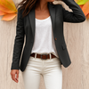 Women's Single-Button Blazer - Fitted Style