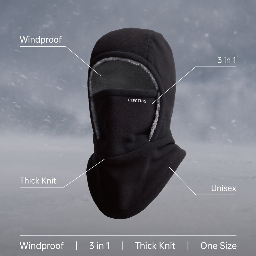 Windproof 3-in-1 Balaclava – Hat, Scarf and Face Mask