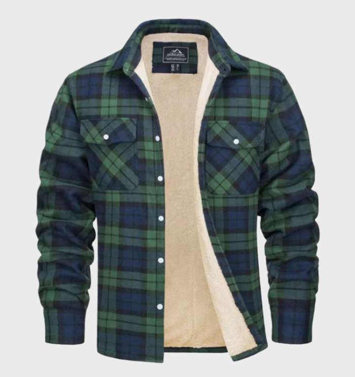 Men's Vintage-Style Flannel Jacket for Spring 2026 - Liam