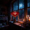 Halloween LED Light Bat Lamp Gothic Style Table with Translucent Wings