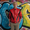 Halloween Red Leather Biker Jacket