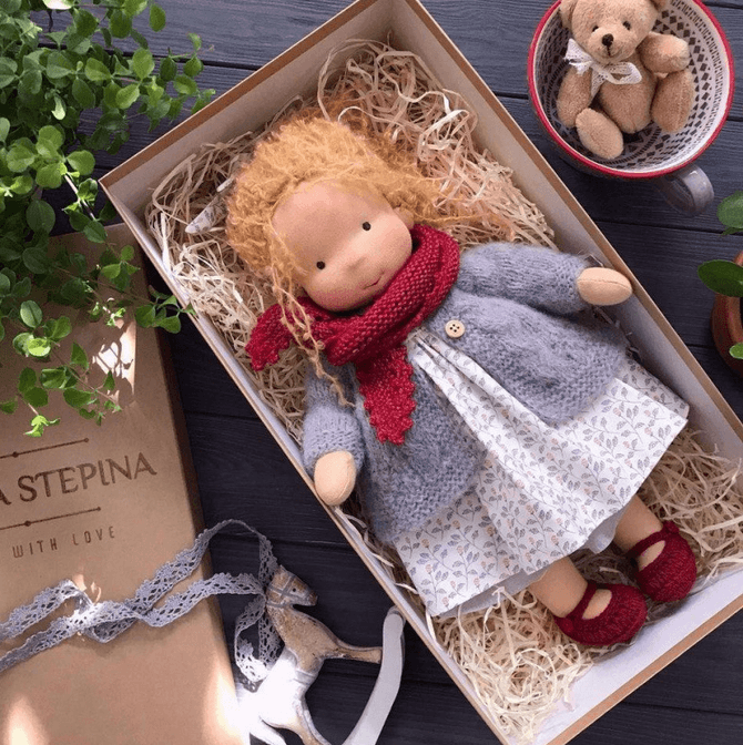 Handmade Waldorf Cuddle Doll – Poppi
