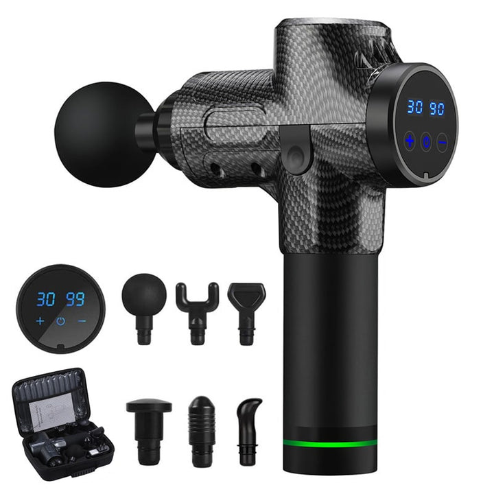 Handheld Massage Gun with Percussive Therapy and Six Interchangeable Heads for Sports Recovery