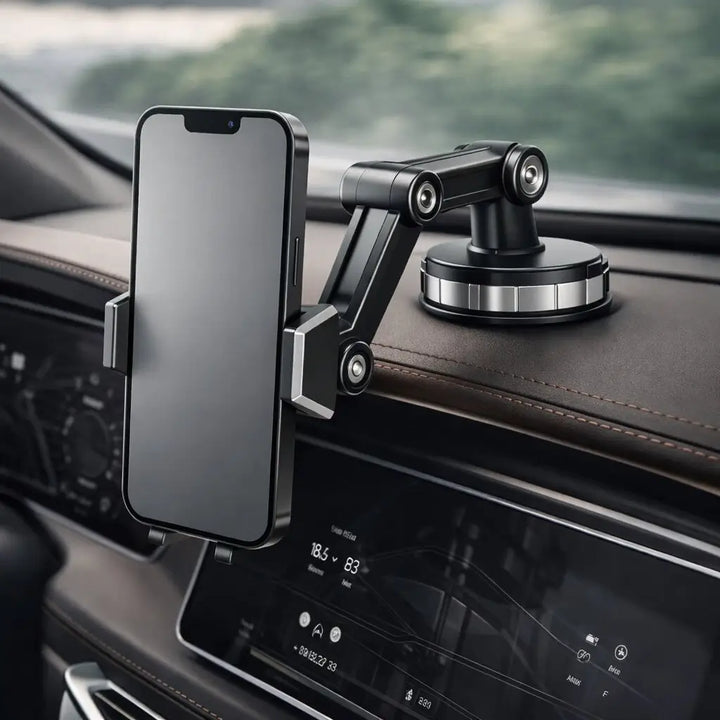 Car Phone Mount with Suction Cup | 360° Rotating Dashboard and Windscreen Holder