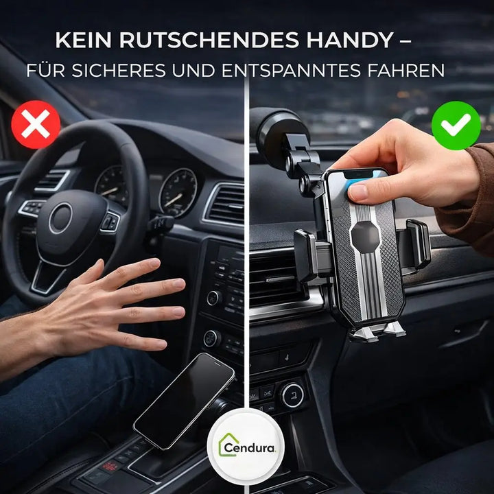 Car Phone Mount with Suction Cup | 360° Rotating Dashboard and Windscreen Holder