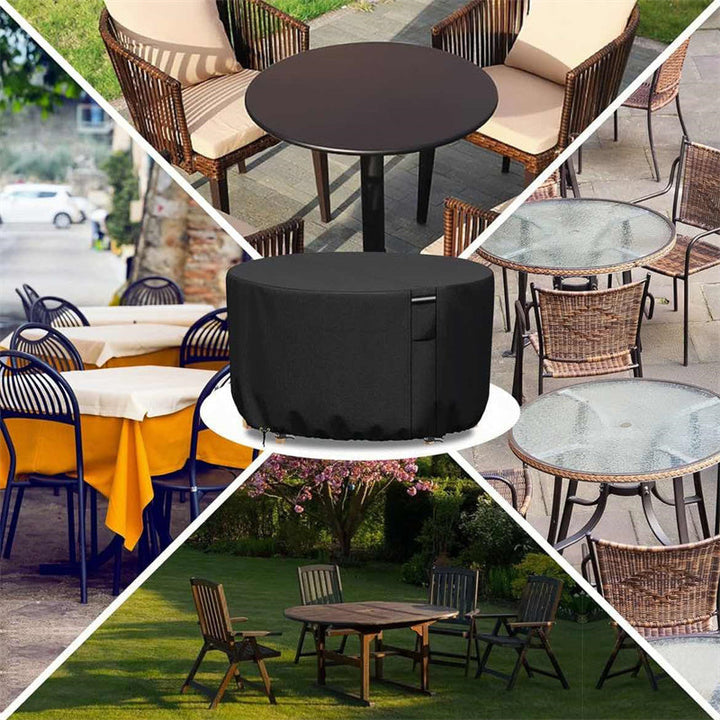 Sturdy Cover for Round Patio Furniture with Vent