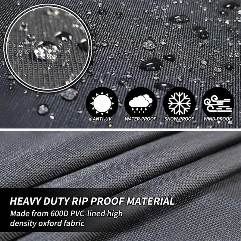 Heavy-duty round patio furniture cover with air vent