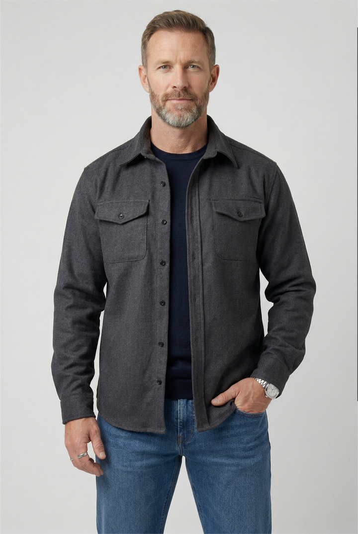 Men's Overshirt Jacket with Chest Pockets