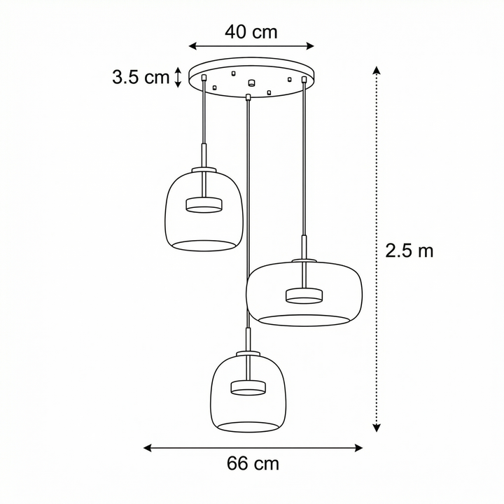 Astrid - Modern Nordic Glass Pendant Light