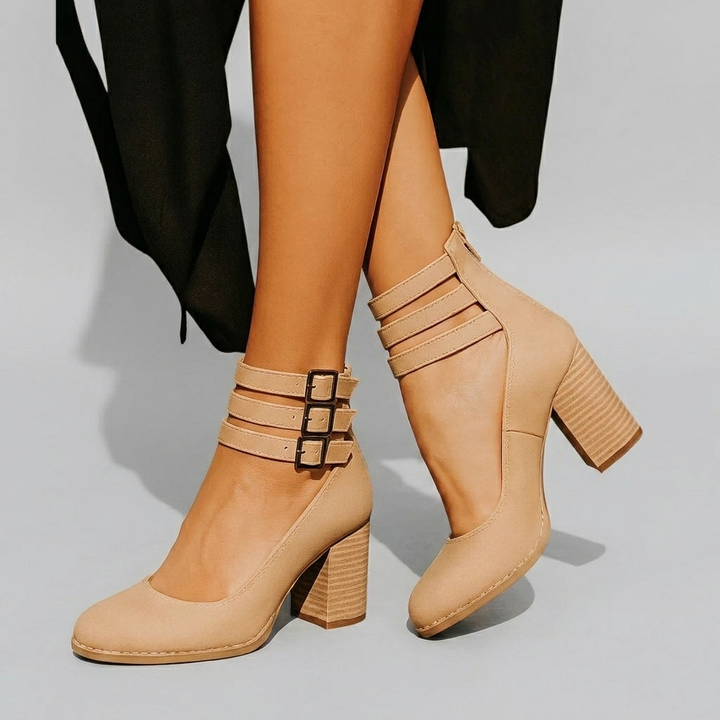 Women's Elegant Buckle Strap Heels