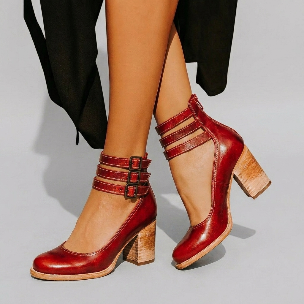 Women's Elegant Buckle Strap Heels