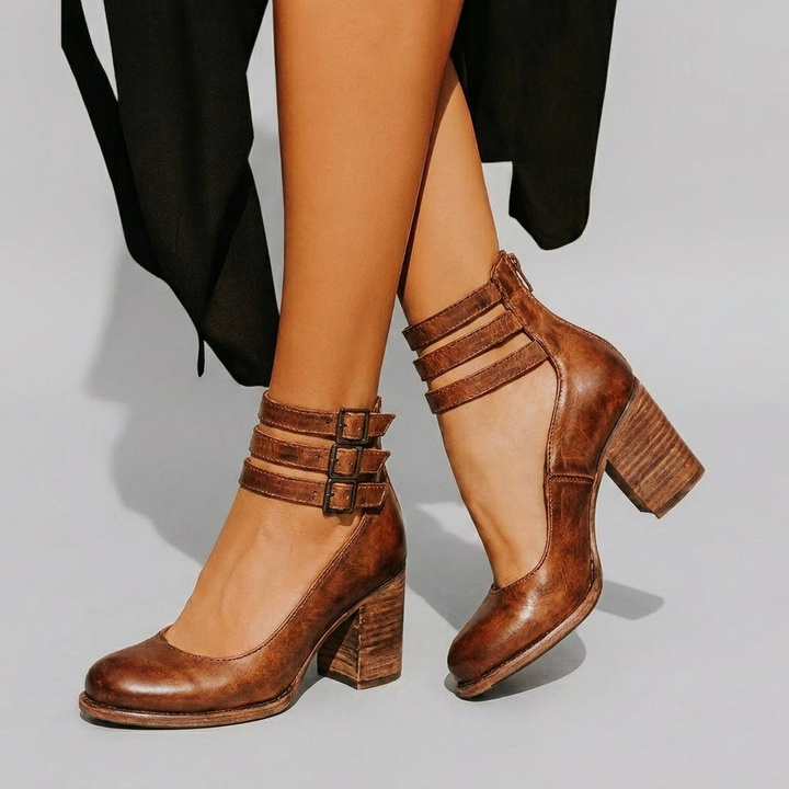 Women's Elegant Buckle Strap Heels