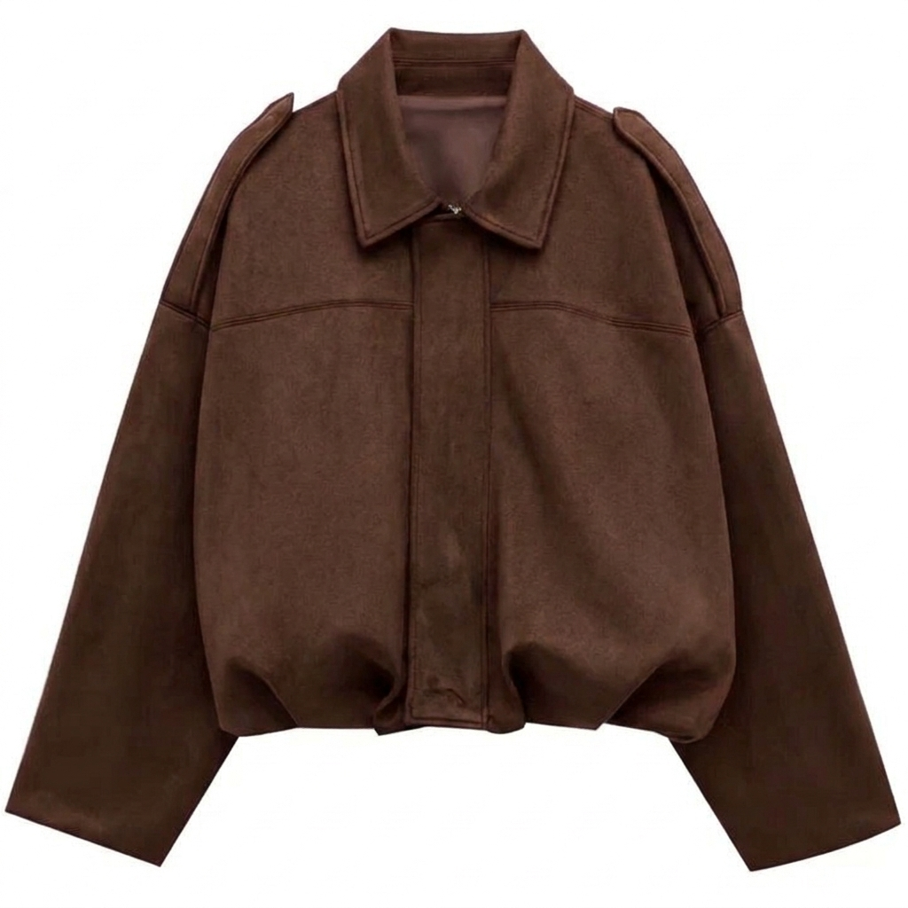 Cropped Zip-Up Bomber Jacket – Stylish Everyday Layer