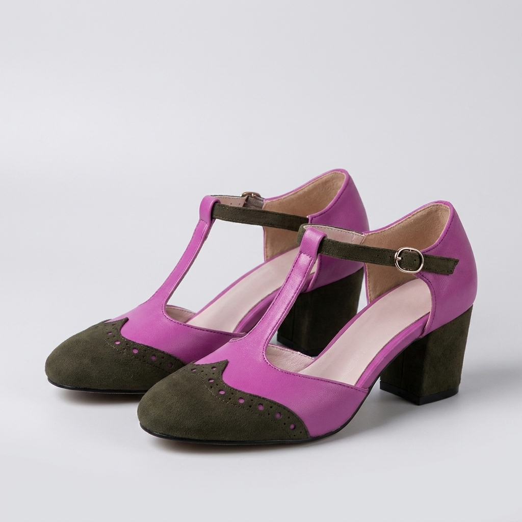 T-Strap Block Heel - Pumps Bring Elegant Poise to Smart and Dressy Looks