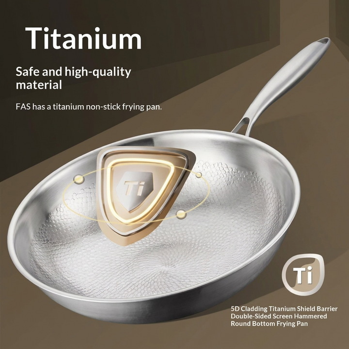 Hammered Flat-Bottom Wok Pan