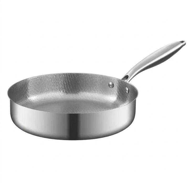 Hammered Flat-Bottom Wok Pan