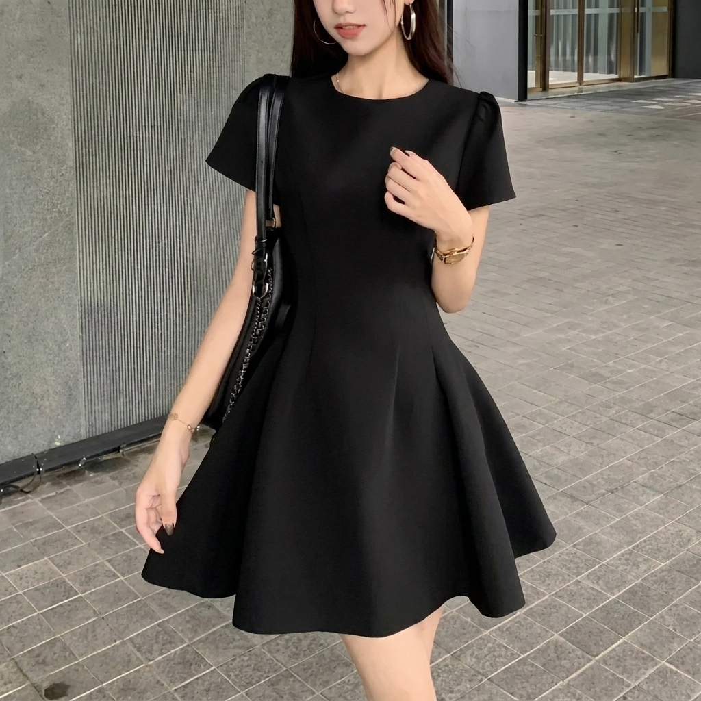 Women's Elegant Short-sleeve Dress