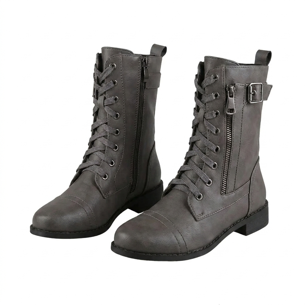 Women’s Wide-Fit Leather High-Top Boots