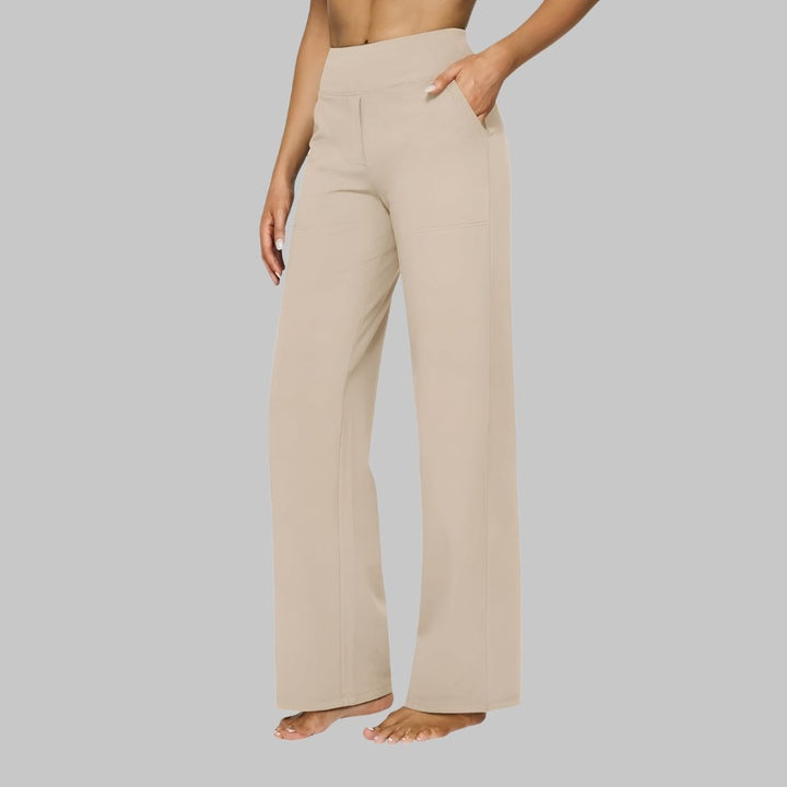 High-Waist Wide Leg Stretch Pants for Women