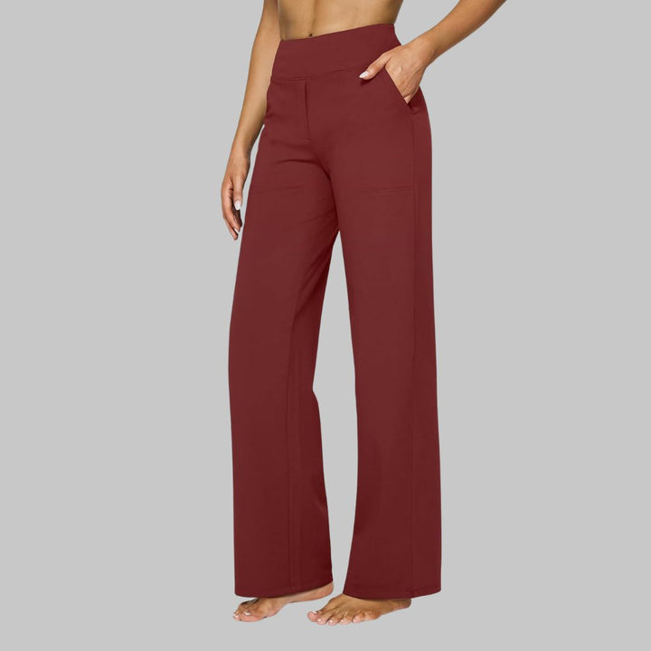 High-Waist Wide Leg Stretch Pants for Women