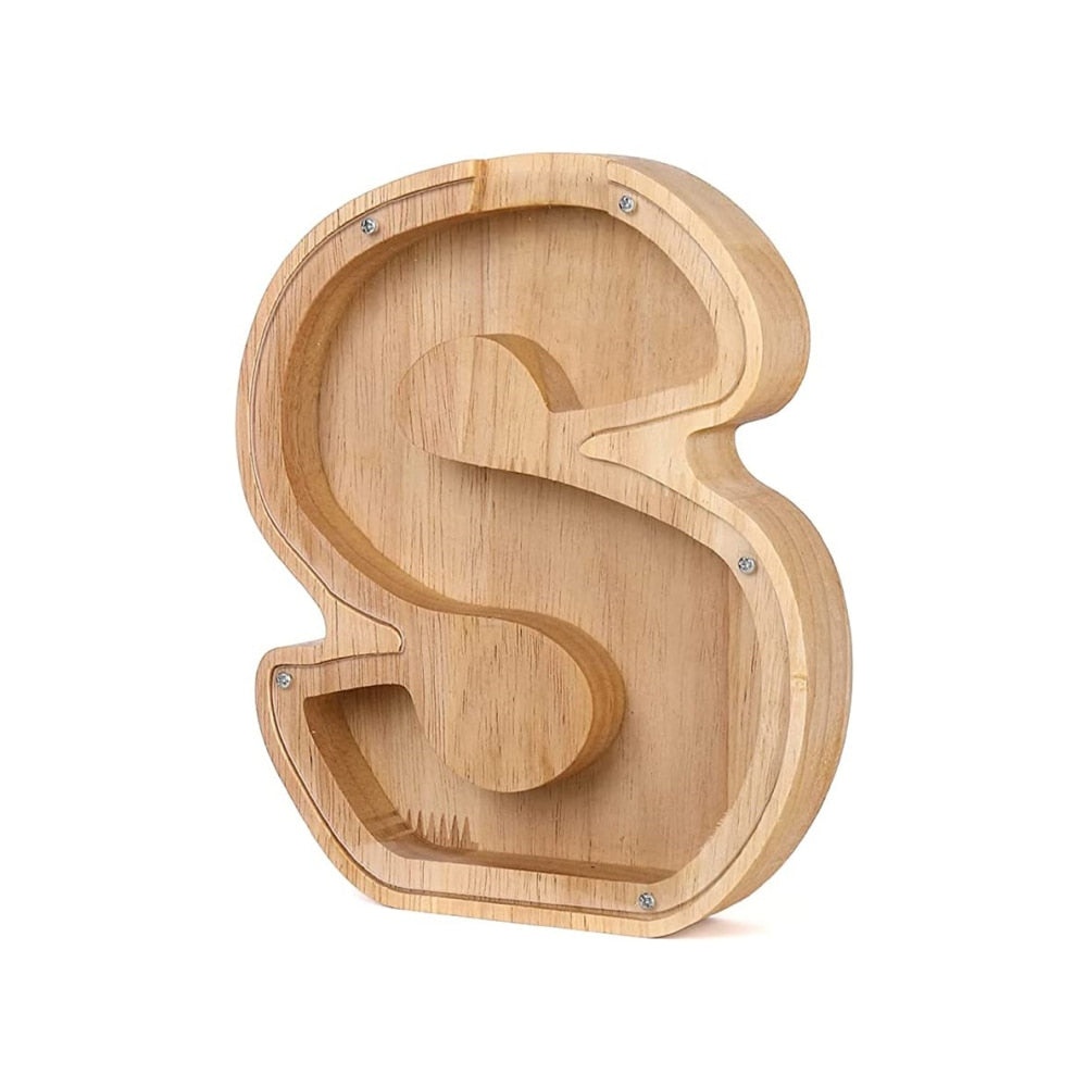 Wooden Alphabet Piggy Bank - LetterSaver