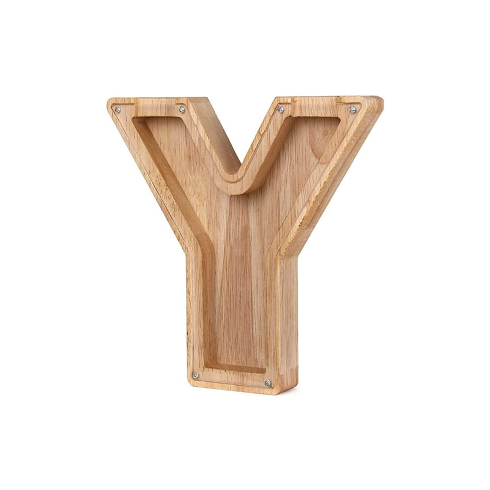 Wooden Alphabet Piggy Bank - LetterSaver