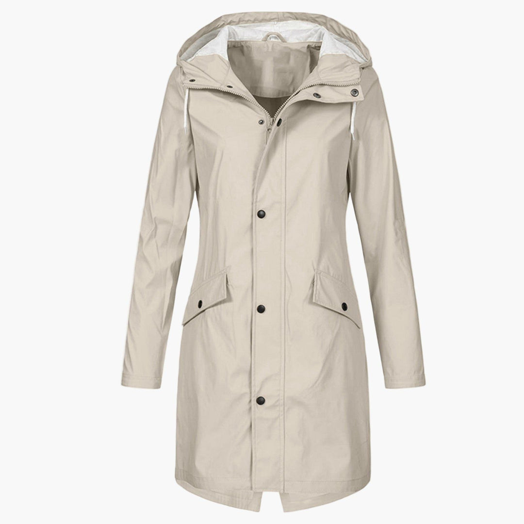 Hooded Longline Raincoat for Women